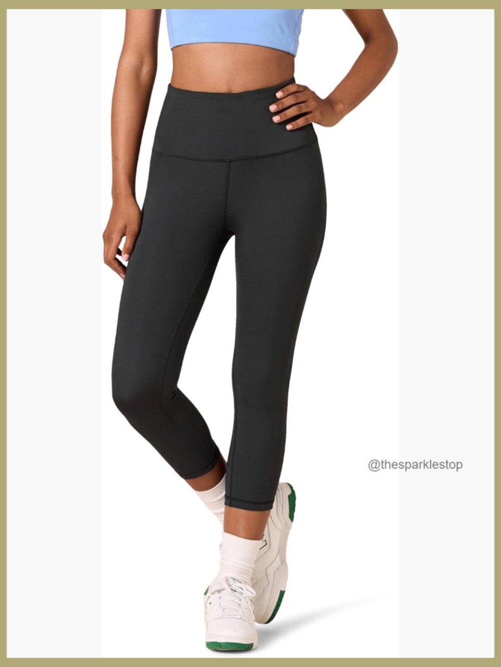 High Waisted Active Sculpt Cropped Workout Capri Leggings